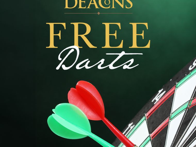 Free Darts! 7 nights a week